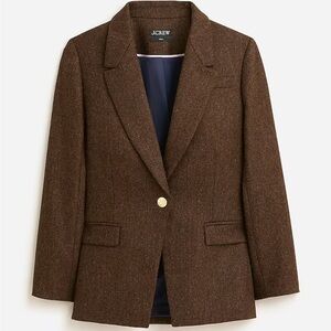 J. Crew Willa Blazer in Brown Herringbone. Size: 8